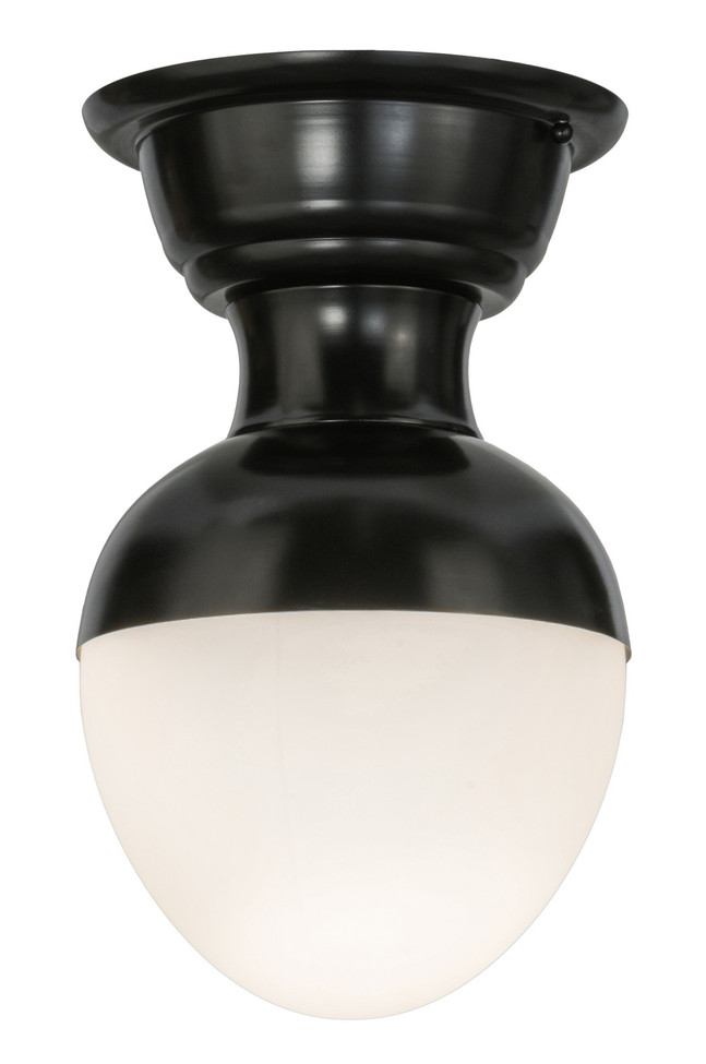 Meyda Tiffany - 144638 - One Light Flushmount - Huevo - Matte Black