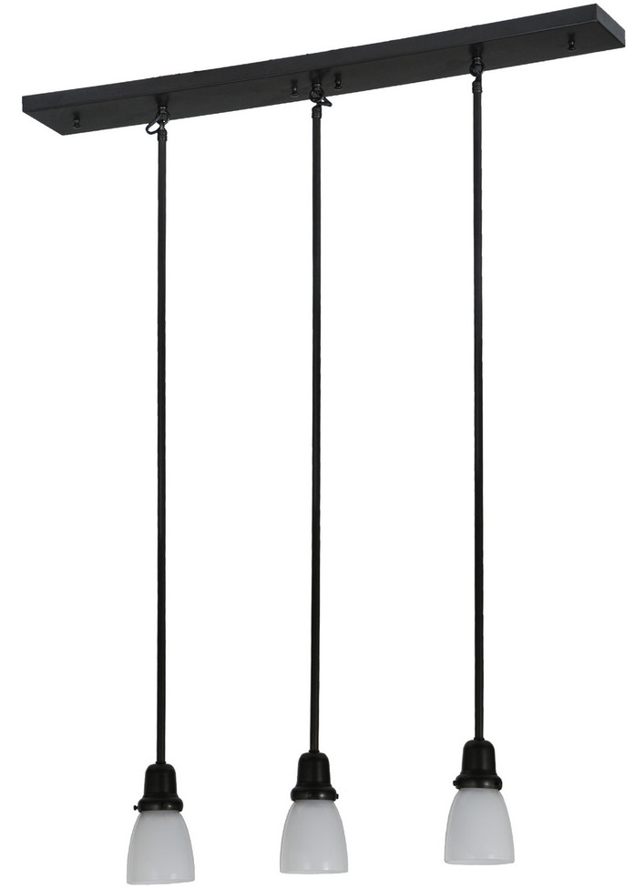 Meyda Tiffany - 145379 - Three Light Island Pendant - Revival Oyster Bay - Craftsman Brown