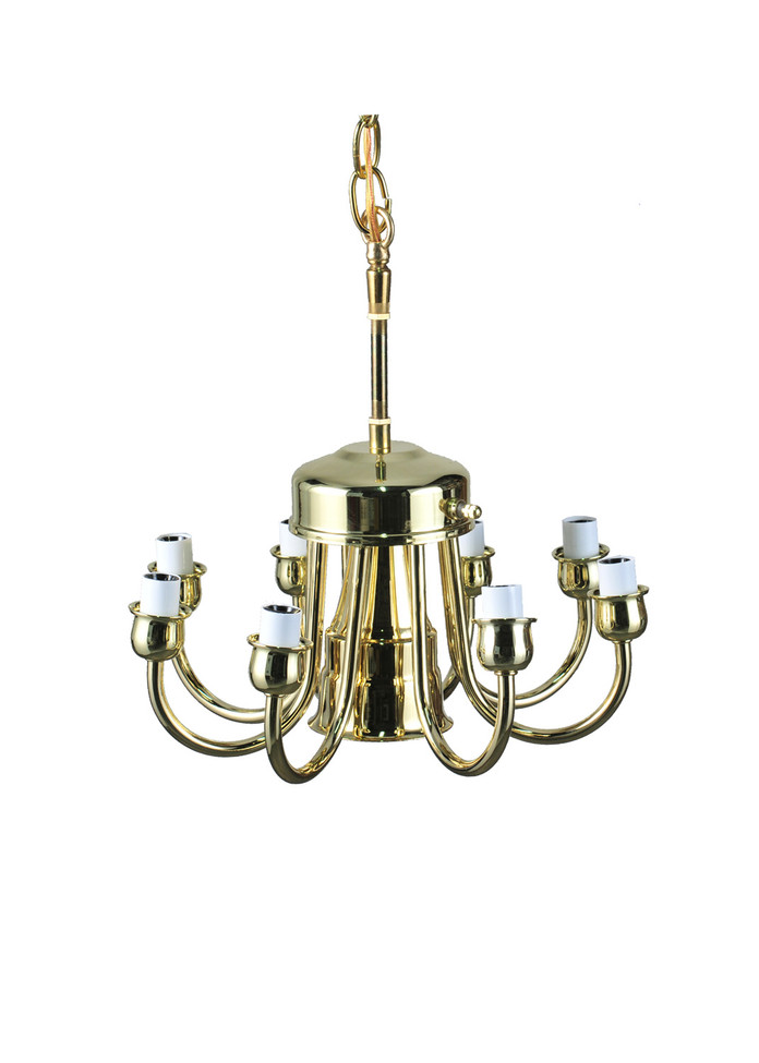 Meyda Tiffany - 14731 - Eight Light Chandelier Hardware - Pendant Hardware - Polished Brass