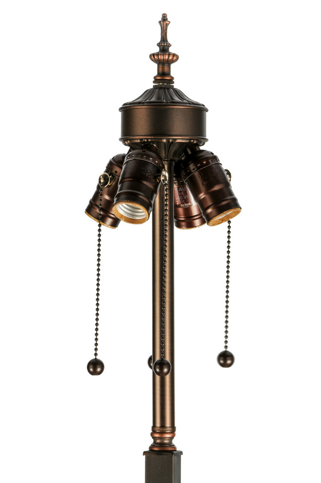 Meyda Tiffany - 151141 - Two Light Floor Base - Mission - Mahogany Bronze
