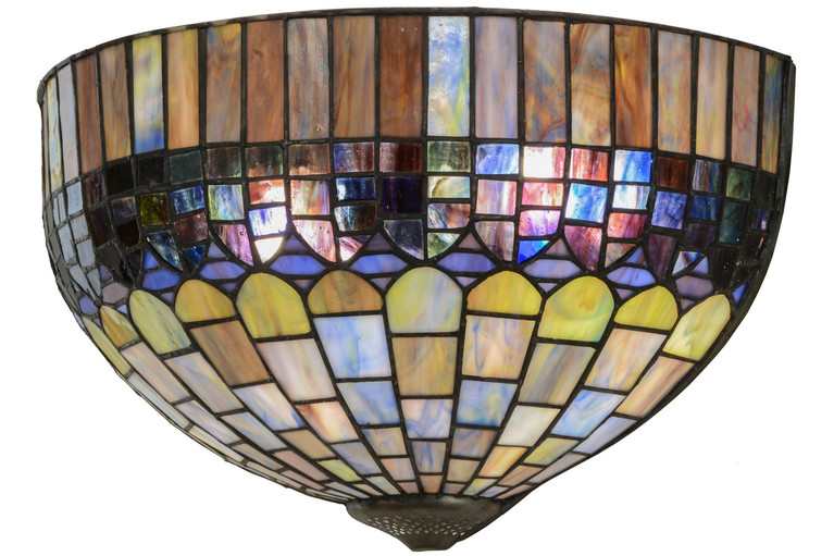 Meyda Tiffany - 157565 - Two Light Wall Sconce - Tiffany Candice - Craftsman Brown