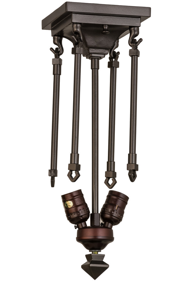 Meyda Tiffany - 163230 - Two Light Semi-Flushmount Hardware - Semi-Flushmount - Oil Rubbed Bronze