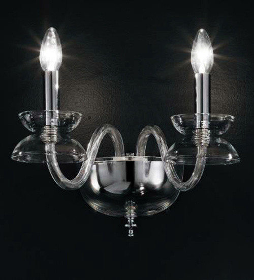 Meyda Tiffany - 174420 - Two Light Wall Sconce - Miro - ChromeCrystal