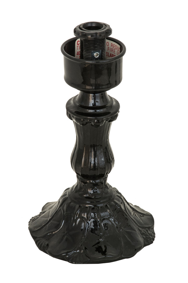 Meyda Tiffany - 175283 - One Light Table Base - Lily - Mirror Black
