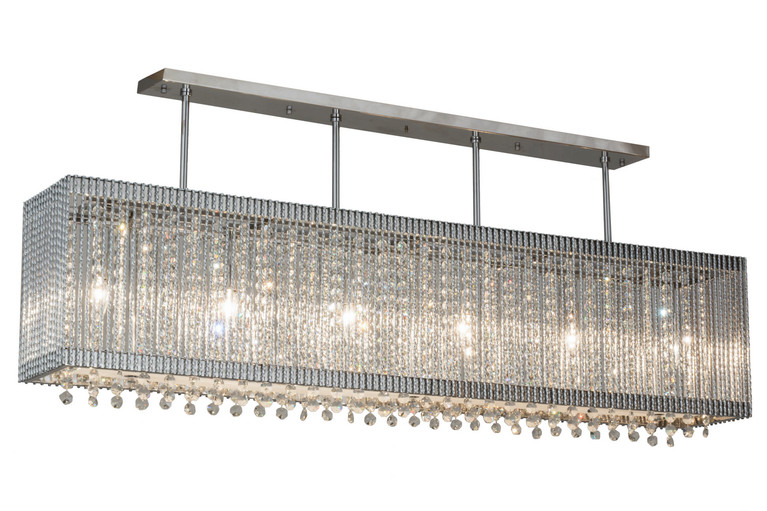 Meyda Tiffany - 177819 - Six Light Pendant - Quadrato - ChromeCrystal