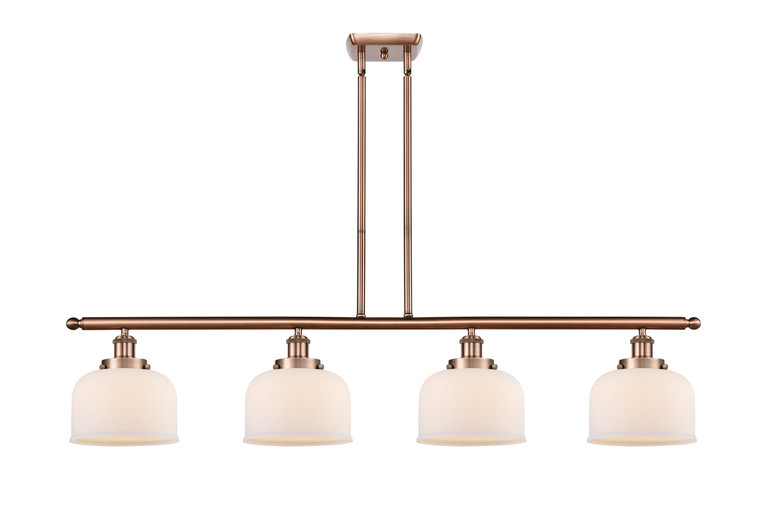 manufacturer_finish:Antique Copper|manufacturer_glass:Cased Matte White Large Bell|light_output:220.00lm|color_temperature:2200K|cri:99