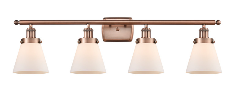 manufacturer_finish:Antique Copper|manufacturer_glass:Matte White Cased Small Cone|light_output:220.00lm|color_temperature:2200K|cri:99