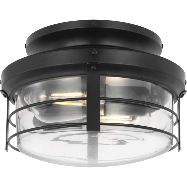 Progress Lighting - P260004-31M-WB - Two Light Fan Light Kit - Springer II - Matte Black