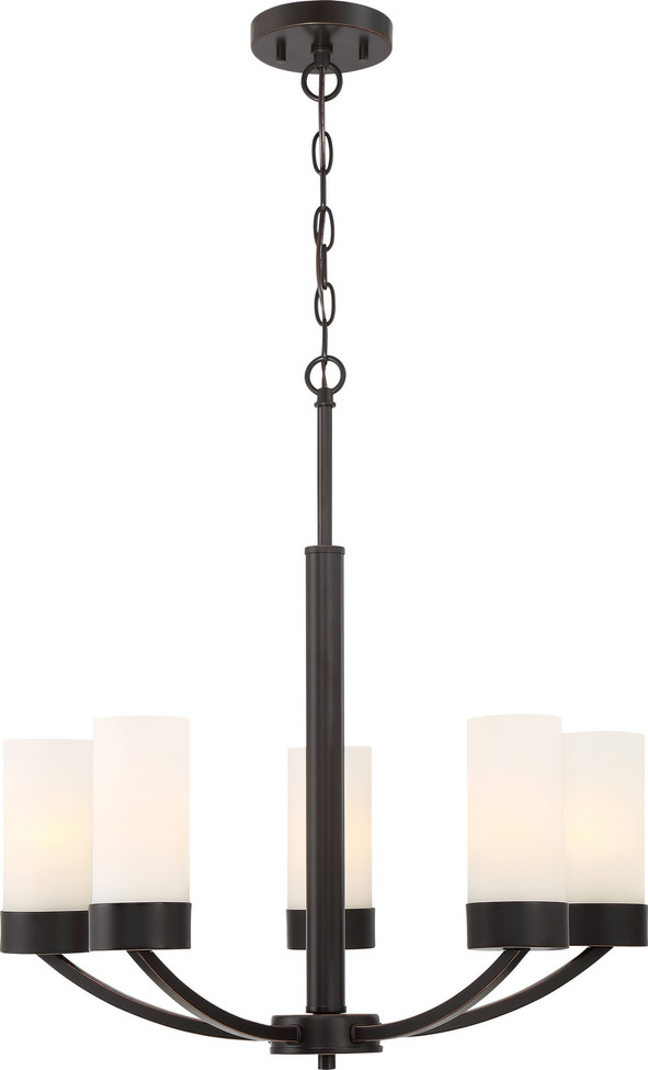 Nuvo Lighting - 60-6325 - Five Light Chandelier - Denver - Mahogany Bronze