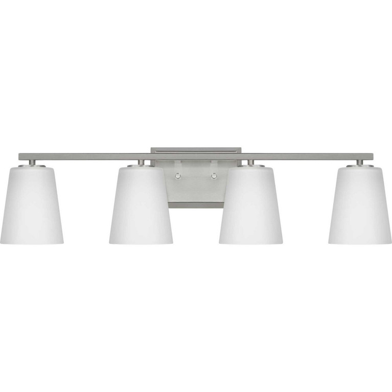 Progress Lighting - P300464-009 - Four Light Bath - Vertex - Brushed Nickel