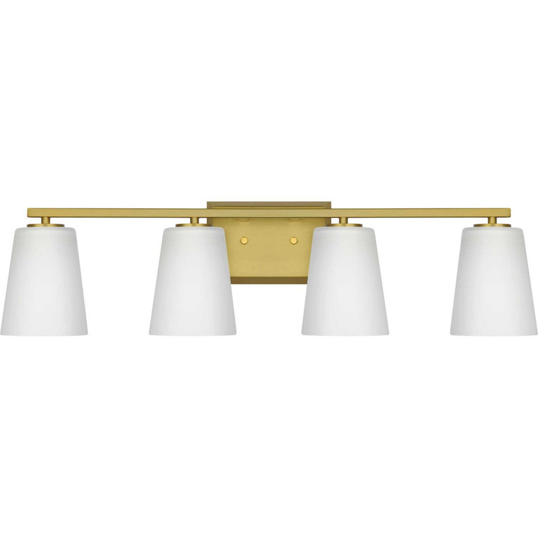 Progress Lighting - P300464-191 - Four Light Bath - Vertex - Brushed Gold