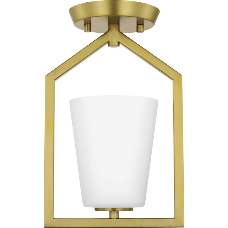 Progress Lighting - P350259-191 - One Light Semi Flush Mount - Vertex - Brushed Gold