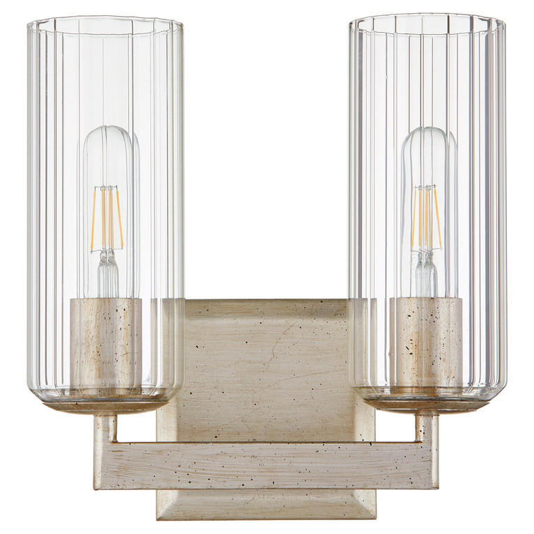 Quorum - 574-2-60 - Two Light Vanity - Merrick - Aged Silver Leaf