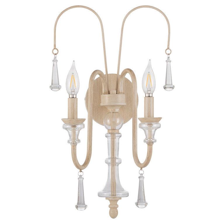 Quorum - 585-2-52 - Two Light Wall Mount - Clasica - Washed Oak