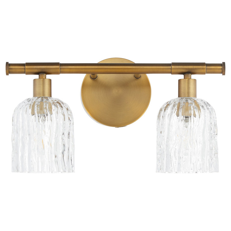 Quorum - 593-2-47 - Two Light Wall Mount - Meriam - Brushed Brass