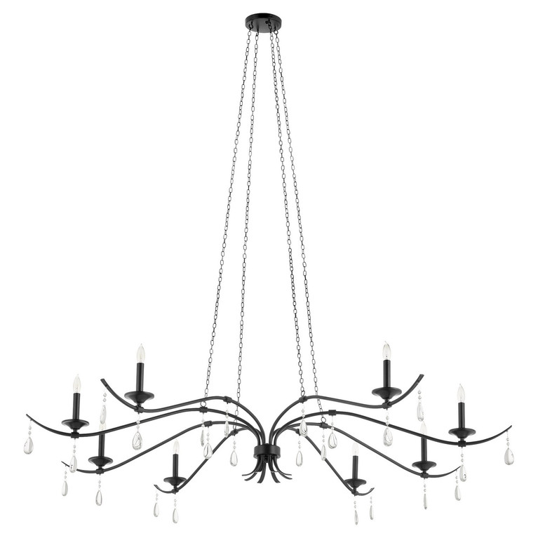 Quorum - 602-8-59 - Eight Light Chandelier - Lorelei - Matte Black
