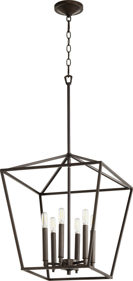 Quorum - 604-6-86 - Six Light Entry Pendant - Gabriel - Oiled Bronze