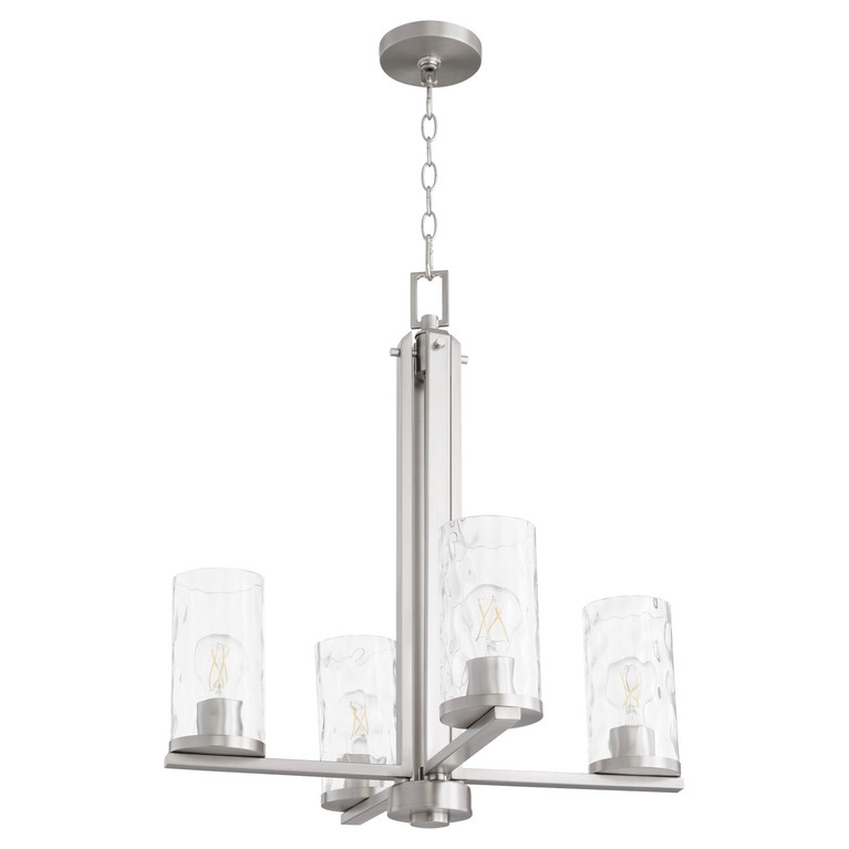 Quorum - 6111-4-65 - Four Light Chandelier - Steinway - Satin Nickel