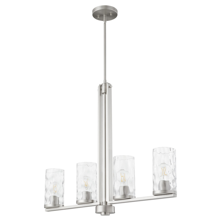 Quorum - 6511-4-65 - Four Light Linear Chandelier - Steinway - Satin Nickel