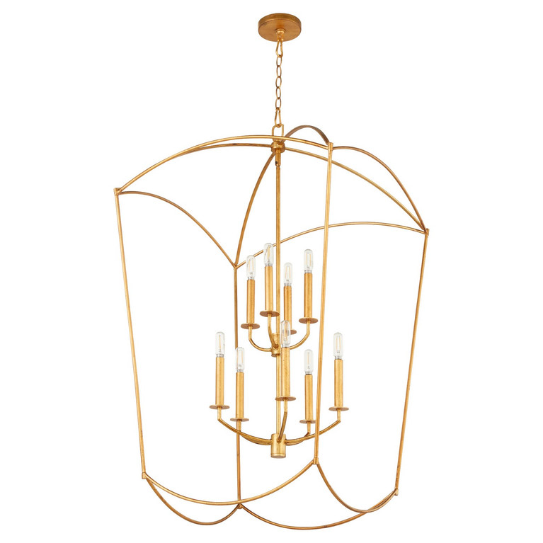 Quorum - 6812-9-74 - Nine Light Entry - Mantle - Gold Leaf