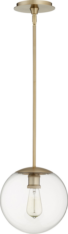 Quorum - 80-10-80 - One Light Pendant - Globe Pendants - Aged Brass