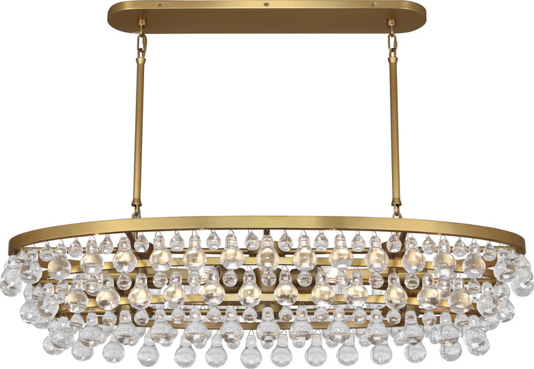 Robert Abbey - 1007 - Eight Light Chandelier - Bling - Antique Brass