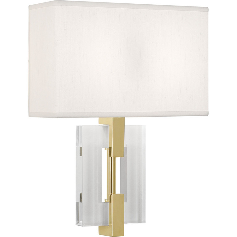 Robert Abbey - 1009 - Two Light Wall Sconce - Lincoln - Modern Brass w/ Crystal