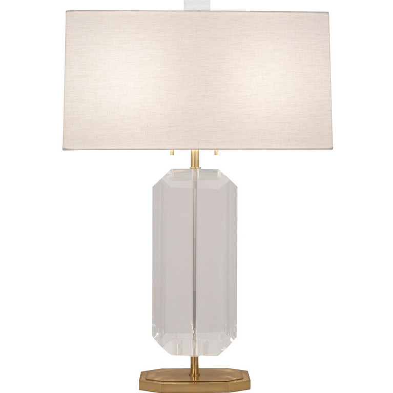 Robert Abbey - 1196 - Two Light Table Lamp - Jacqueline - Modern Brass w/Clear Crystal