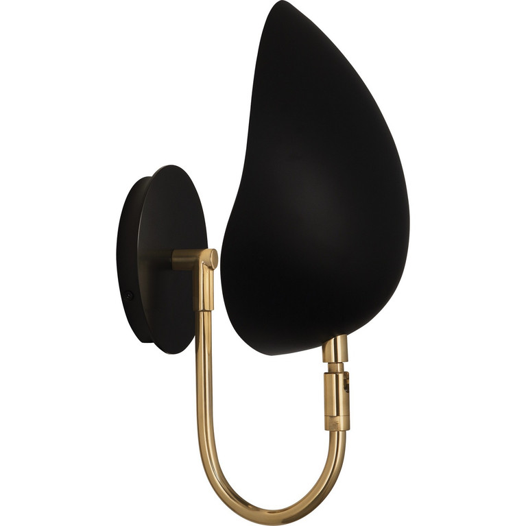 Robert Abbey - 1524 - One Light Wall Sconce - Rico Espinet Racer - Modern Brass w/Matte Black