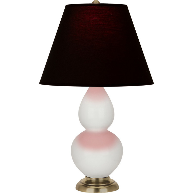 Robert Abbey - 1680K - One Light Accent Lamp - Small Double Gourd - Lily Glazed Ceramic w/Antique Natural Brass