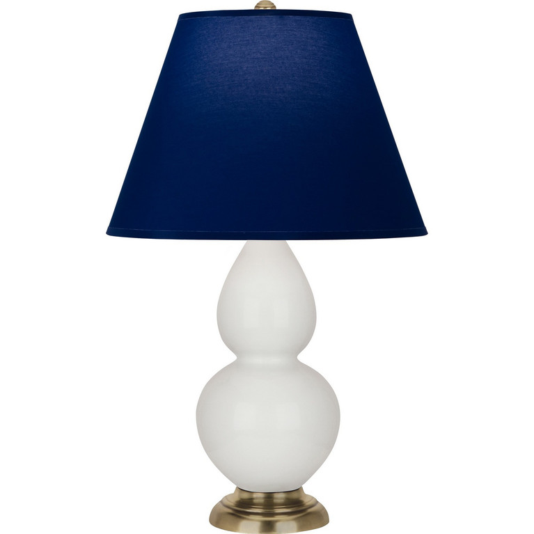 Robert Abbey - 1680N - One Light Accent Lamp - Small Double Gourd - Lily Glazed Ceramic w/Antique Natural Brass