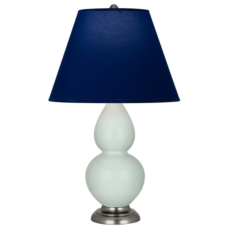 Robert Abbey - 1788N - One Light Accent Lamp - Small Double Gourd - Celadon Glazed Ceramic w/Antique Silver