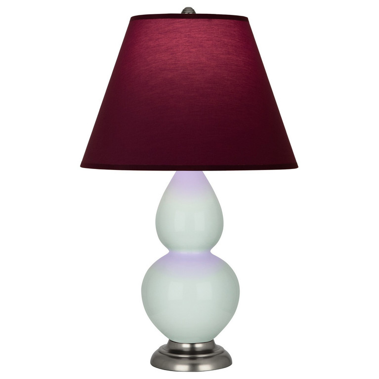 Robert Abbey - 1788P - One Light Accent Lamp - Small Double Gourd - Celadon Glazed Ceramic w/Antique Silver