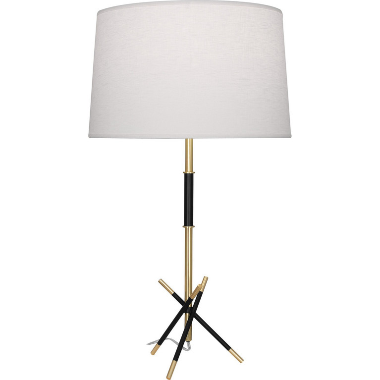 Robert Abbey - 217 - One Light Table Lamp - Thatcher - Modern Brass w/Matte Black