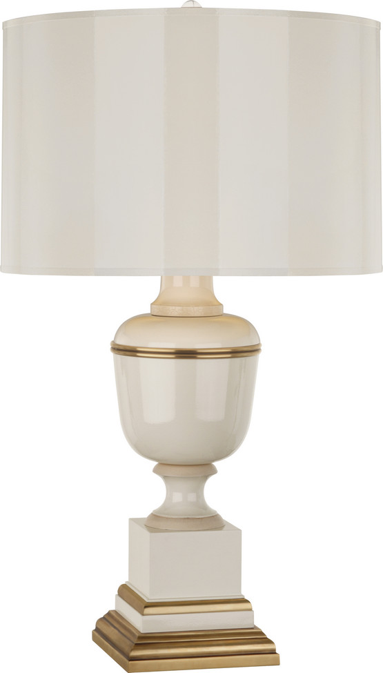 Robert Abbey - 2601 - One Light Table Lamp - Annika - Ivory Lacquered Paint w/Natural Brass Ivory Crackle