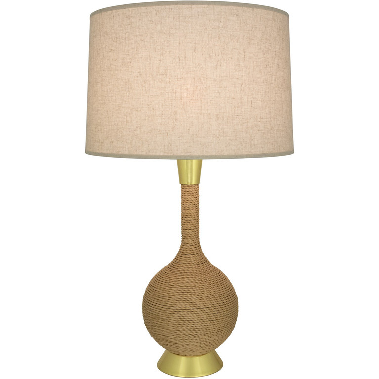 Robert Abbey - 477X - One Light Table Lamp - Hatteras - Natural Rope w/Modern Brass