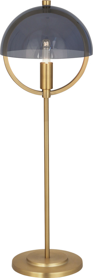 Robert Abbey - 600 - One Light Table Lamp - Mavisten Edition Copernica - Lacquered Burnished Brass w/Smoked