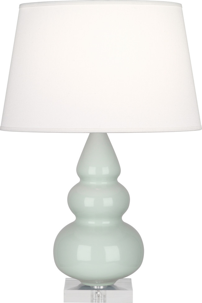 Robert Abbey - A258X - One Light Accent Lamp - Small Triple Gourd - Celadon Glazed Ceramic w/Lucite