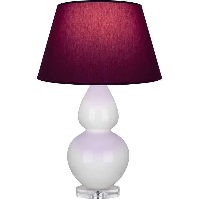 Robert Abbey - A670P - One Light Table Lamp - Double Gourd - Lily Glazed Ceramic w/Lucite