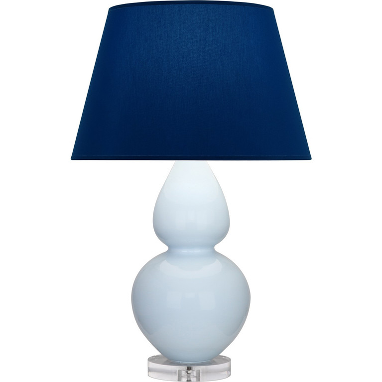 Robert Abbey - A676N - One Light Table Lamp - Double Gourd - Baby Blue Glazed Ceramic w/Lucite
