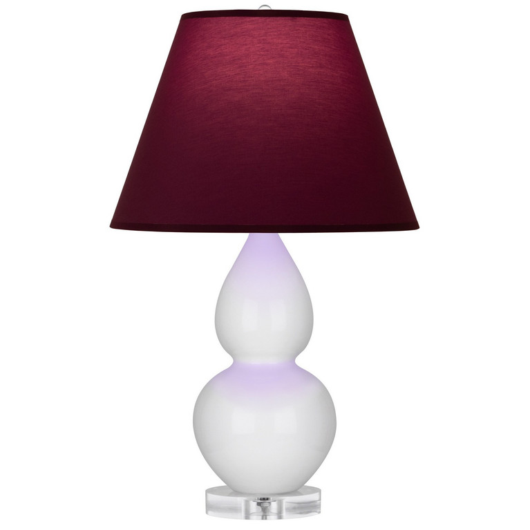 Robert Abbey - A690P - One Light Accent Lamp - Small Double Gourd - Lily Glazed Ceramic w/Lucite