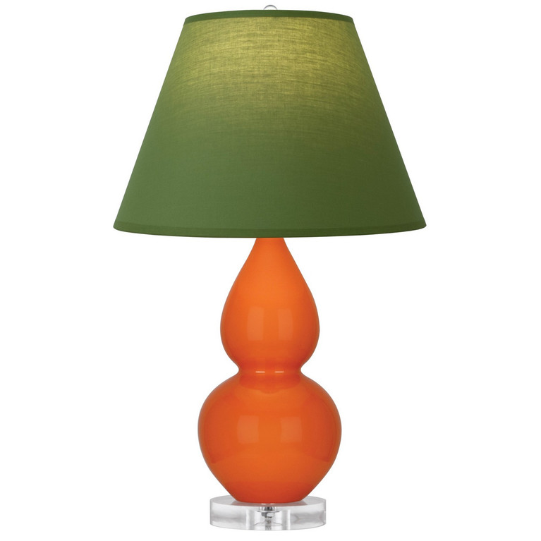 Robert Abbey - A695G - One Light Accent Lamp - Small Double Gourd - Pumpkin Glazed Ceramic w/Lucite