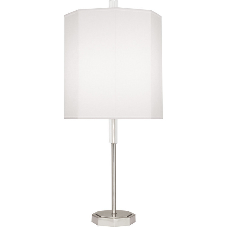 Robert Abbey - AW05 - One Light Table Lamp - Kate - Polished Nickel w/ Clear Crystal