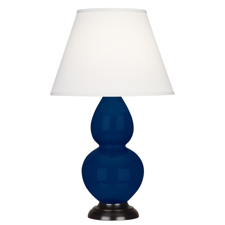 Robert Abbey - CT11X - One Light Accent Lamp - Small Double Gourd - Cobalt Glazed Ceramic w/Deep Patina Bronze