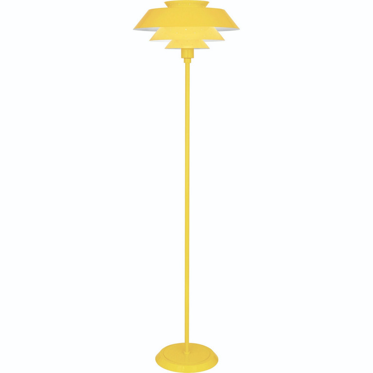 Robert Abbey - CY978 - One Light Floor Lamp - Pierce - Canary Yellow Gloss