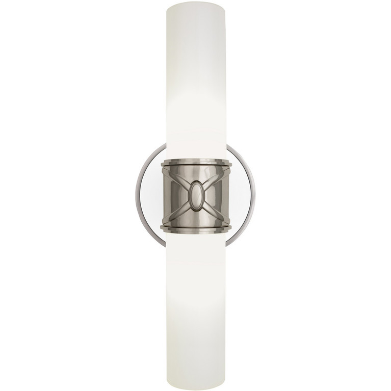 Robert Abbey - D1979 - Two Light Wall Sconce - Chase - Dark Antique Nickel w/Polished Cased White