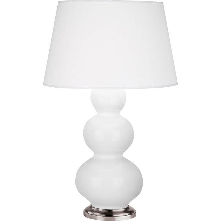 Robert Abbey - DY42X - One Light Table Lamp - Triple Gourd - Daisy Glazed Ceramic w/Antique Silver