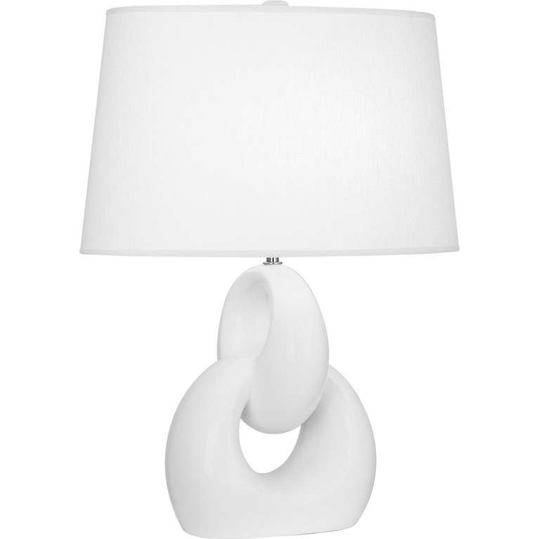 Robert Abbey - DY981 - One Light Table Lamp - Fusion - Daisy Glazed Ceramic w/Polished Nickel
