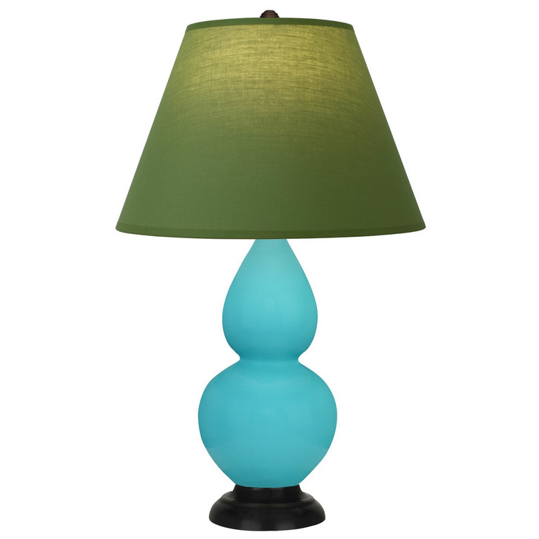 Robert Abbey - EB11G - One Light Accent Lamp - Small Double Gourd - Egg Blue Glazed Ceramic w/Deep Patina Bronze
