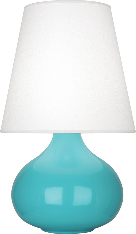 Robert Abbey - EB93 - One Light Accent Lamp - Small June - Egg Blue Glazed Ceramic